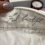 White House | Black Market White House, black market, white denim, rhinestones embellished skirt size 10 Photo 3