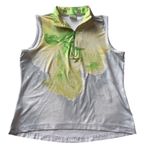 Chico's Golf Women's Sleeveless Floral Tank Top Multicolor Quarter Zip Size‎ 1 Green Size M Photo 0