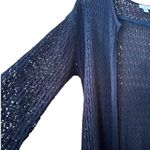 J. Jill Open front crochet weeve black cotton blend S cardigan gothic Photo 2