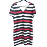 Armani Exchange Minnie Dress Striped V Neck Shift Pullover Partially Lined 6 Photo 2