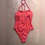 Juicy Couture Orange One Piece Swimsuit - Size L Tie Zipper Comfy Beach Summer Photo 14