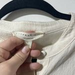 Current Air  Bohemian Cream Button Front Long Sleeve Blouse Size L 100% Rayon Photo 4