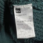GU Waffle Knit V Neck Button Front Cardigan Sweater Teal Green Size L Size L Photo 2