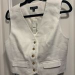 J.Crew  White Buttoned Linen Vest Photo 1