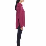 Chaser Waffle Knit Purple Thermal Hooded Sweatshirt S Photo 2