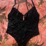 Hanky Panky after midnight black lace coquette bow bodysuit Photo 3