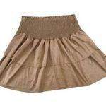 GeeGee Faux Leather Boho Skirt Bohemian Hippie Brown Size M Photo 0