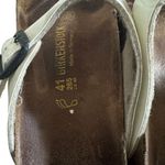 Birkenstock White Leather Thong Sandals Size Women's 10 Men's 8 Photo 4