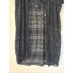 Power Flower Black Open Knit Swim Beach‎ Cover Up Resort Lounge Travel Medium Photo 1