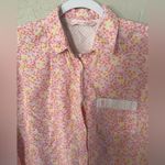 Victoria's Secret Sleepshirt/Gown PINK/PURPLE/YELLOW/WHITE Floral TWILL sz XS Photo 2
