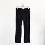 Betabrand NEW  Classic Dress Pant Yoga Pants Straight-Leg Black Pinstripe Size M Photo 4