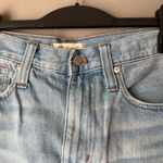Madewell ‎ sz 6 blue distressed cut off denim Mini Skirt Photo 1