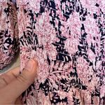 Something Navy  Pink Purple Floral Smocked Maxi Dress Womens XL Boho Casual Photo 4