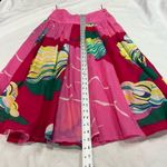 Vintage Valditevere Made In Italy Hot Pink Tropical Floral Print 100% Cotton Ski Size XS Photo 3