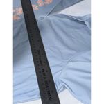 Heather Grey Women's Gray Cherry Blossom Flowers Short Sleeve Polo Top XL Photo 3