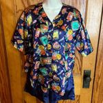 Vintage 80 colorful pajama set Purple Photo 8