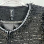 Berek Black Coat Metallic Thread Size Medium Fray Trim Photo 3