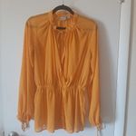 ASOS Long orange sleeve smock top Photo 2