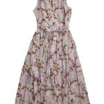 Kate Spade NWT New York Exotic Blooms Midi in Hot Cider Floral Burnout Dress 4 Photo 0