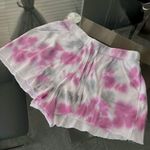 Free People NEW  Kelly Fleece Lined Tie-Dye Jersey Shorts in Pink Size M Photo 4