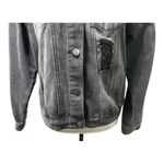 Love Tree Studded black distressed denim jacket size S Photo 7