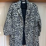 River Island RIVA Linen Monochrome Blue & White Print Blazer. Size M Photo 0