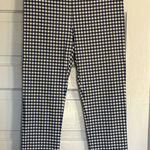 Elliott Lauren Black and White Checkered Cropped Pants Size 4 Photo 0