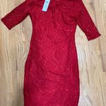 Glory Sunshine Red Lace Dress Size M Photo 0