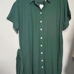 J.Crew NEW  Linen-Blend Belted Mini Shirtdress Petite XL Safari Green Normcore Photo 0