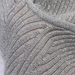 H&M Gray Silver Ribbed Sweater Blouse Photo 5