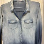 JustFab  Blue Ombre Denim Long Sleeve Dress Photo 1