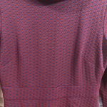 Maggy London Nordstrom maroon Cobalt Geometric Long Sleeve Knit Dress 4P Red Photo 3