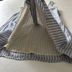 American Eagle  Striped Button-Front Mini Dress | Blue White Sleeveless A-Line | Photo 7