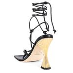 New A'MMONDE ATELIER Anastassia 100 Ankle Tie in Black Size 8.5 Photo 2