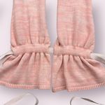 Handmade Y2K Vibes Light Baby Pink Sweater Backless Halter Neck Sleeveless Top Size One Size Photo 5
