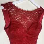 Tawny Red Lace Bodycon Cutout Glitter Formal Y2k Mini Dress Small Photo 1
