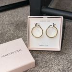 Argento Vivo Gold Plated Sterling Silver Hoop Earrings Photo 0