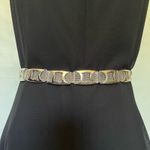 Y2K Silvertone Metal Mesh Womens Belt Glam Rocker Indie Grunge Moto Adjustable Silver Photo 5