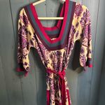 Free People  Multicolor Patterned Belted Sweater | Size Medium Photo 1