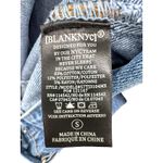 Blank NYC Denim Jumpsuit SMALL Relaxed Fit Belted Cropped Raw Straight Leg Blue Photo 5