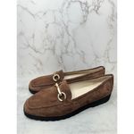 Amalfi Rangoni Loafers Womens Size 12.5 Suede Walk On Air Brown Slip On Shoes Brown Photo 1
