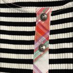 Hem & Thread  small women’s black white striped knit dress sleeveless scoop neck Photo 2