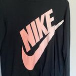  Black with Pink Nike Logo Long Sleeve Shirt Size Small Photo 1