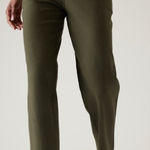 Athleta  Farallon Aspen Olive Pull On Travel Lounge Pants, size small petite Photo 0