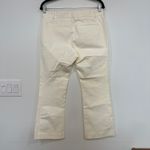 frame denim FRAME Womens Le Crop Mini Boot 8 Ivory Cream Cotton High Rise Photo 6