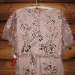 Mac Duggal Womens Pink Floral Embellished Short Sleeve Gown 67880 Runs Small Photo 12