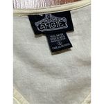 Angie  womens Swiss Dot pale yellow tiered baby doll flowy dress sz S Photo 3