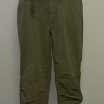 prAna  Olive Green Outdoor Nylon Blend Adjustable Waist Capri Pants- Size 4 Photo 0