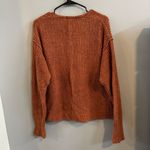 Free People  Burnt Orange Coco V-Neck Sweater Photo 5