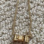 Kate Spade  Iconic Gold Bow Pendant Chain Necklace Adjustable Length O/S Like New Photo 1